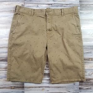 Empyre Mens Shorts 36W Dark Khaki Black Print G33